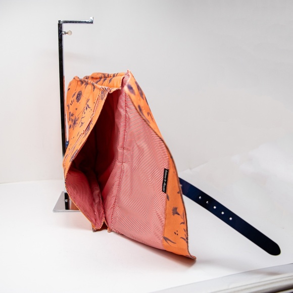 Herschel Canvas City Top Handle Travel Work School Backpack Purse Orange Blue main image 5